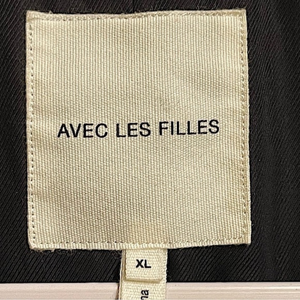 Avec Les Filles Black Boyfriend Blazer Joyce Azria Classic Jacket Washable XL - Picture 4 of 16